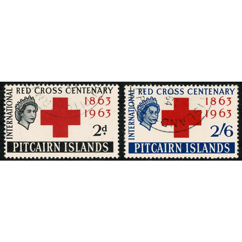 Pitcairn Islands. 1963 Red Cross Centenary. Set of 2 values. Fine Used. SG 34-35