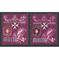 1965 4d Knights of Malta MISSING BLACK. SG 336c. UM