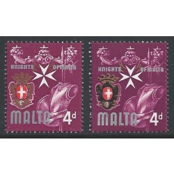 1965 4d Knights of Malta MISSING BLACK. SG 336c. UM