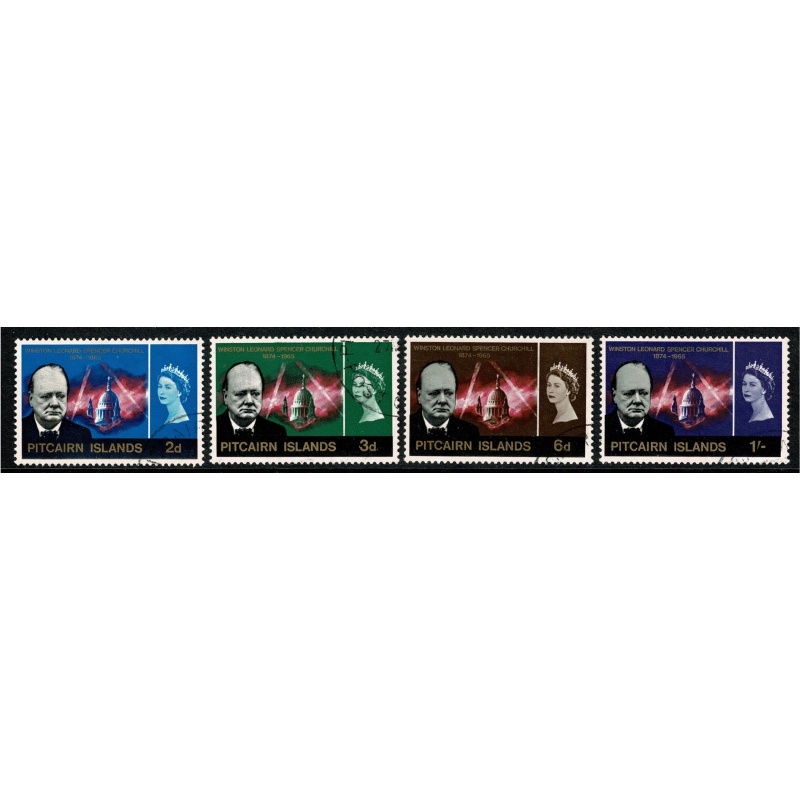 Pitcairn Islands. 1966 Churchill Commemoration. Set of 4 values Fine Used.