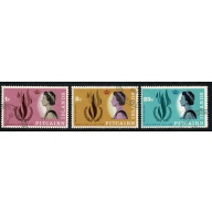 Pitcairn Islands. 1968 Human Rights Year set of 3 values Fine Used. SG 85-87