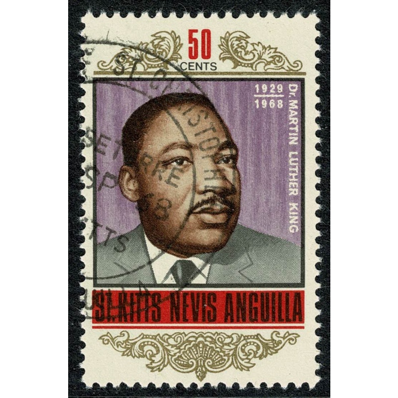 St Kitts-Nevis. 1968 Martin Luther King Commemoration. Fine Used single. SG 190