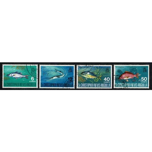 St Kitts-Nevis. 1969 Fish. Fine Used set of 4 values SG 195-198