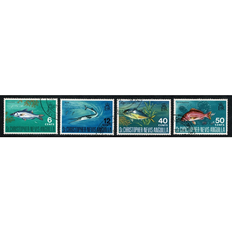 St Kitts-Nevis. 1969 Fish. Fine Used set of 4 values SG 195-198