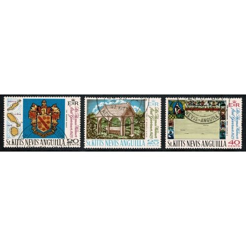 St Kitts-Nevis 1969 Sir Thomas Warner Commemoration. Fine Used set of 3 values SG 199-201