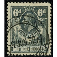 Northern Rhodesia. 1925-29. 6d slate-grey. Fine Used. SG 7.