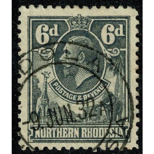 Northern Rhodesia. 1925-29. 6d slate-grey. Fine Used. SG 7.