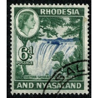 Rhodesia & Nyasaland. 1959-62  6d ultramarine & deep myrtle-green Fine Used. SG 24