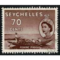 Seychelles. 1954-61 70c purple-brown. Fine Used single. SG 183a