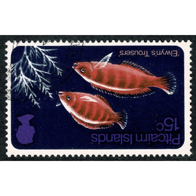 Pitcairn Islands. 1970 Fish 15c Watermark Inverted. Fine Used single. SG 113w