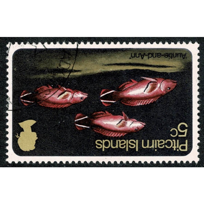 Pitcairn Islands. 1970 Fish 5c Watermark Inverted. Fine Used single. SG 111w