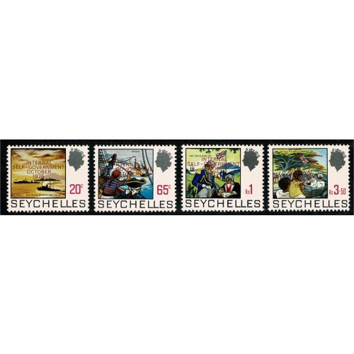 Seychelles. 1975 Internal Self Government. Set of 4 values. Unmounted Mint
