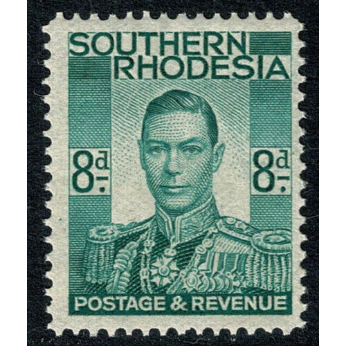 Southern Rhodesia. 1937 8d emerald-green. Unmounted Mint. SG 45
