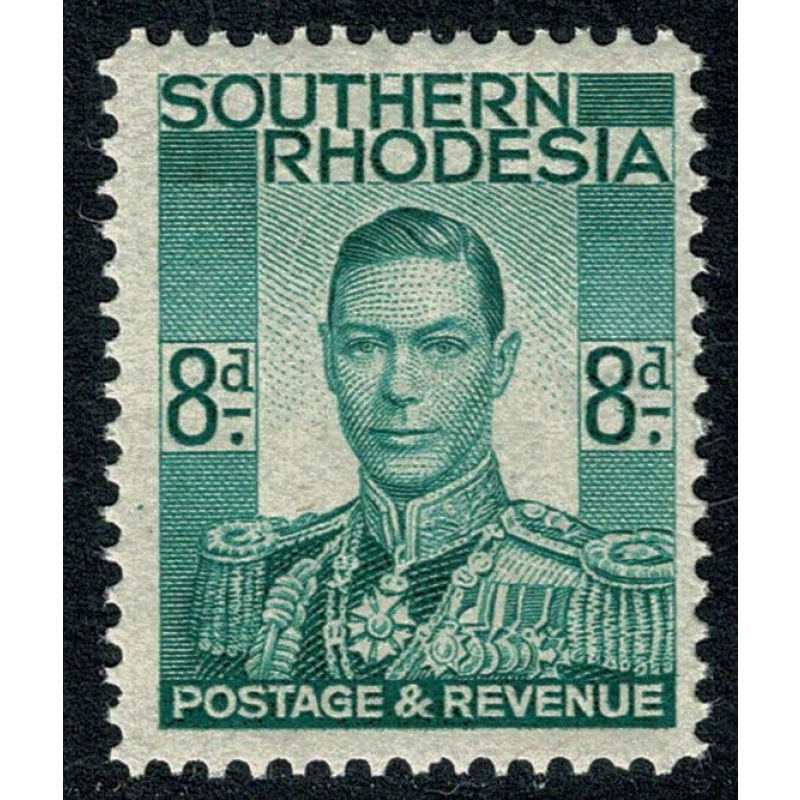 Southern Rhodesia. 1937 8d emerald-green. Unmounted Mint. SG 45