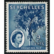 Seychelles. 1954-61 9c chalky-blue. Fine Used single. SG 176