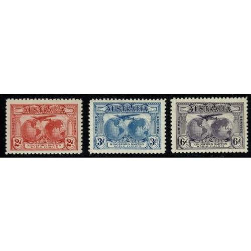 Australia. 1931 Kingsford Smith's Flights. Unmounted Mint. SG 121-123