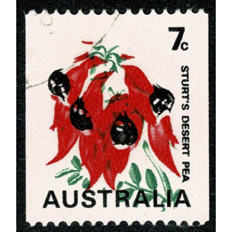 Australia. 1970 7c coil stamp Error MISSING BUFF.  Fine Used. SG 468bb.