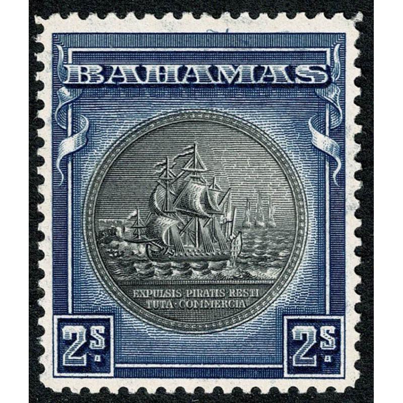 SG 131b 2/- brownish black & indigo. Unmounted Mint.