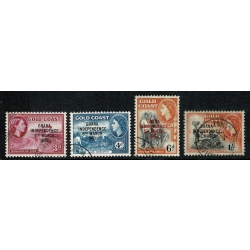Ghana. 1957-58 Independence Optd set of 12 values. Fine Used. SG 170-181