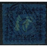 British Guiana. SG 124c. 4c Blue T15. ITALIC S in CENTS variety. Fine used.