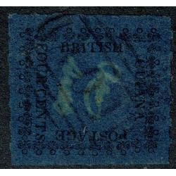 British Guiana. SG 124c. 4c Blue T15. ITALIC S in CENTS variety. Fine used.