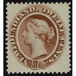 1865 12c red-brown. Mounted mint. SG 28