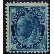 Canada. 1897 5c deep blue/bluish SG 146. Fine lightly mounted mint.