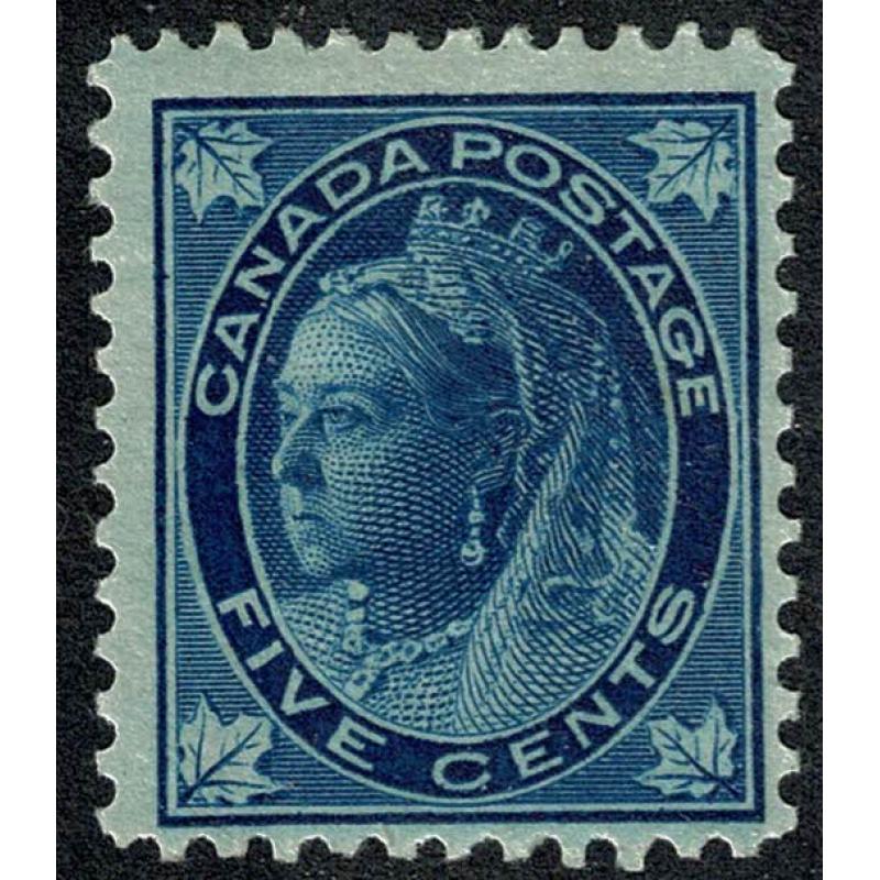 Canada. 1897 5c deep blue/bluish SG 146. Fine lightly mounted mint.