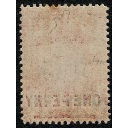 1868 1d lake (Type B) Thick 14mm Bar. Mounted mint. SG 6.