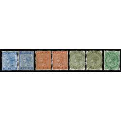 1882-92. Set SG 84-101 with listed shades. Plus SG 102, 104 & 106