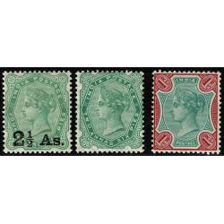 1882-92. Set SG 84-101 with listed shades. Plus SG 102, 104 & 106