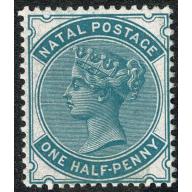 Natal. 1880 ½d blue-green SG 96. Lightly mounted mint.