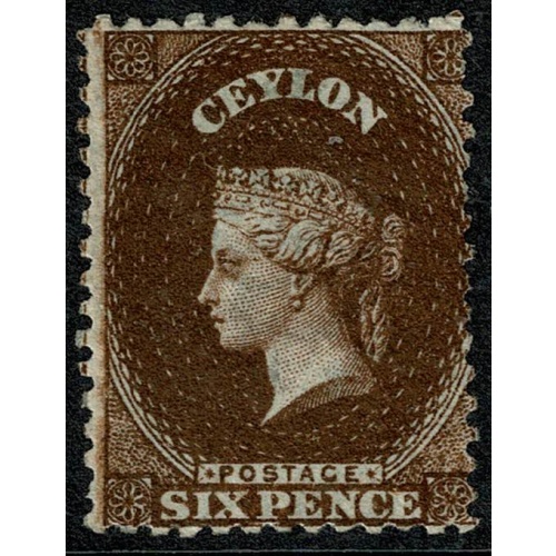 1869 6d deep brown. Unused. SG 67.