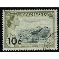 Swaziland. 1961 10c 0n 1/- black & deep olive. Fine Used. SG 73