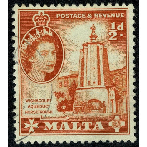 Malta. 1956-58. ½d orange. Fine Used. SG 267