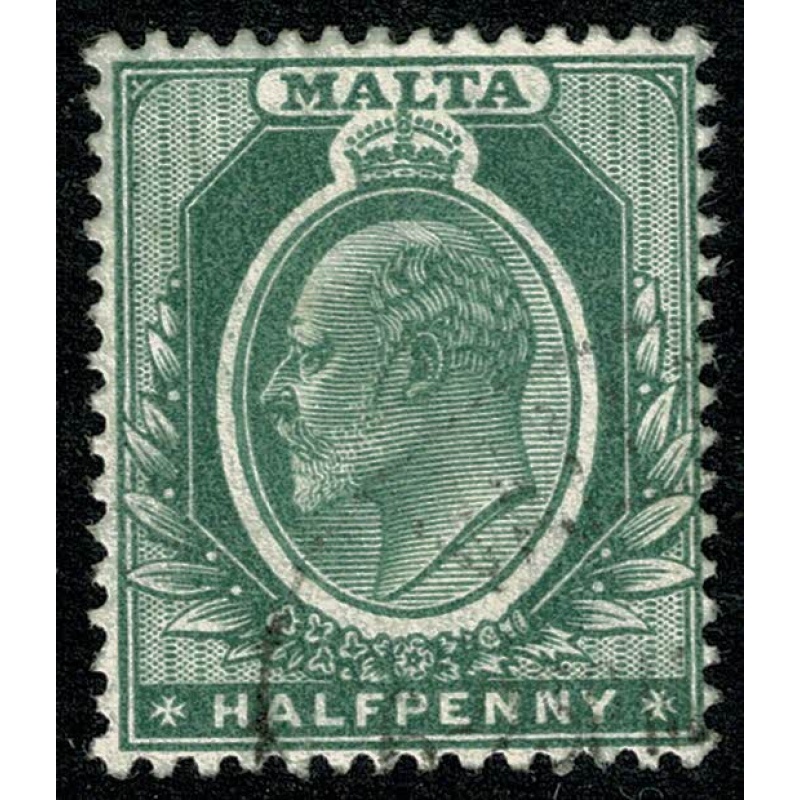 Malta. 1903-04. ½d green. Fine Used single. SG 38