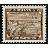 Malta. 1938-43. ¼d brown. Unmounted Mint. SG 217