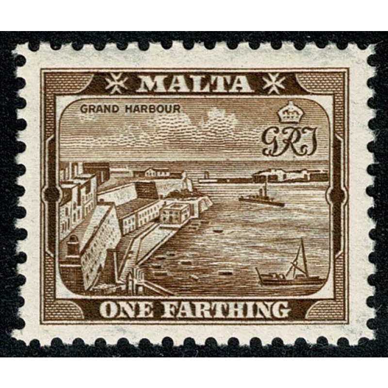 Malta. 1938-43. ¼d brown. Mounted Mint. SG 217