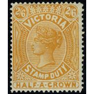 Victoria. 1892 2/6 lemon yellow. Mounted mint. SG 292b