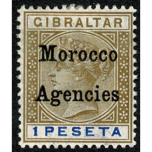 Morocco Agencies. 1899 1p Bistre & ultramrine. SG 15. Mounted mint.