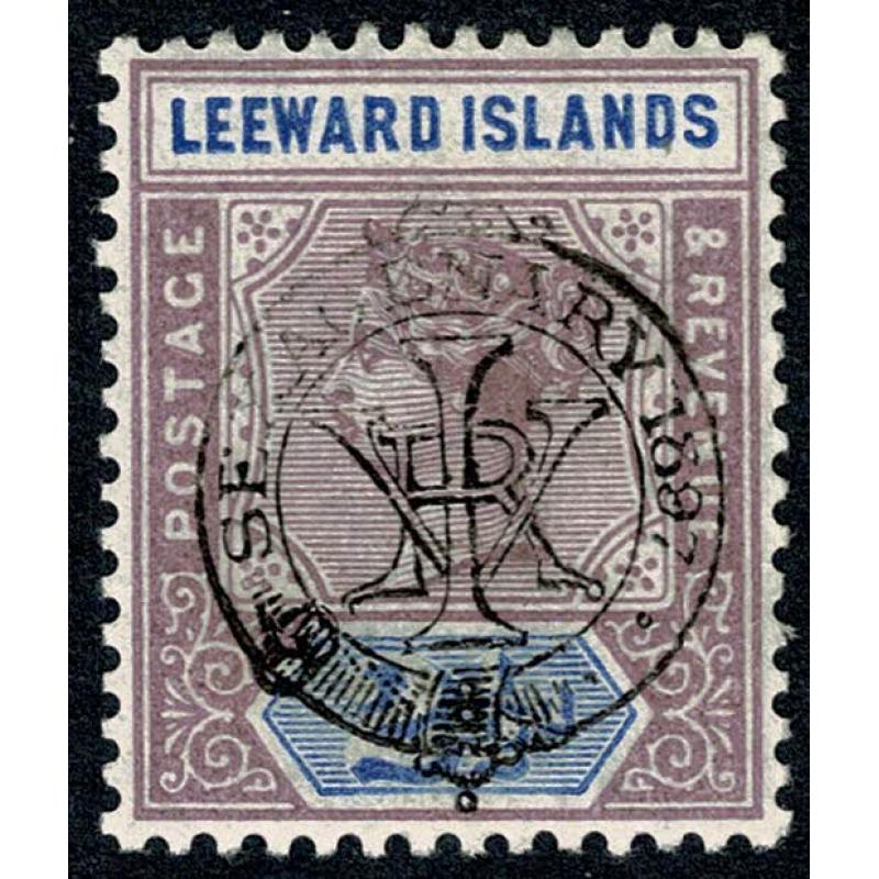 Leeward Islands 1897 2½d dull mauve & blue with T3 overprint . Lightly Mounted mint. SG 11