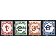 Ghana 1965 Postage Due Surcharge Inverted. Unmounted Mint. Set of 4 values D19a-D22a.